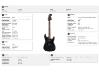Fender Squier FSR Affinity Stratocaster HH Metallic Black Fender Squier FSR Affinity Stratocaster HH Metallic Black